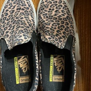 Vans leopard print skater shoes